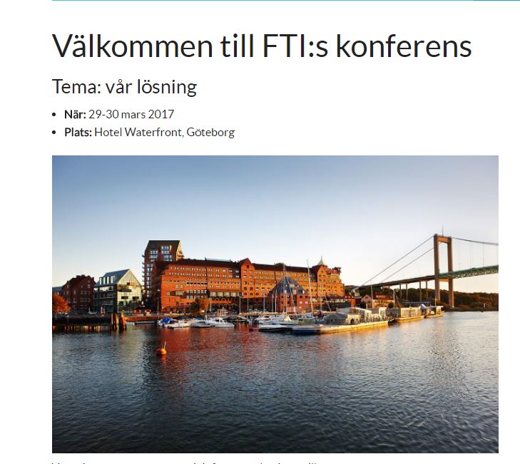 Zert deltar på FTI:s konferens 2017